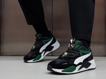 czarno-zielone sportowe buty marki Puma